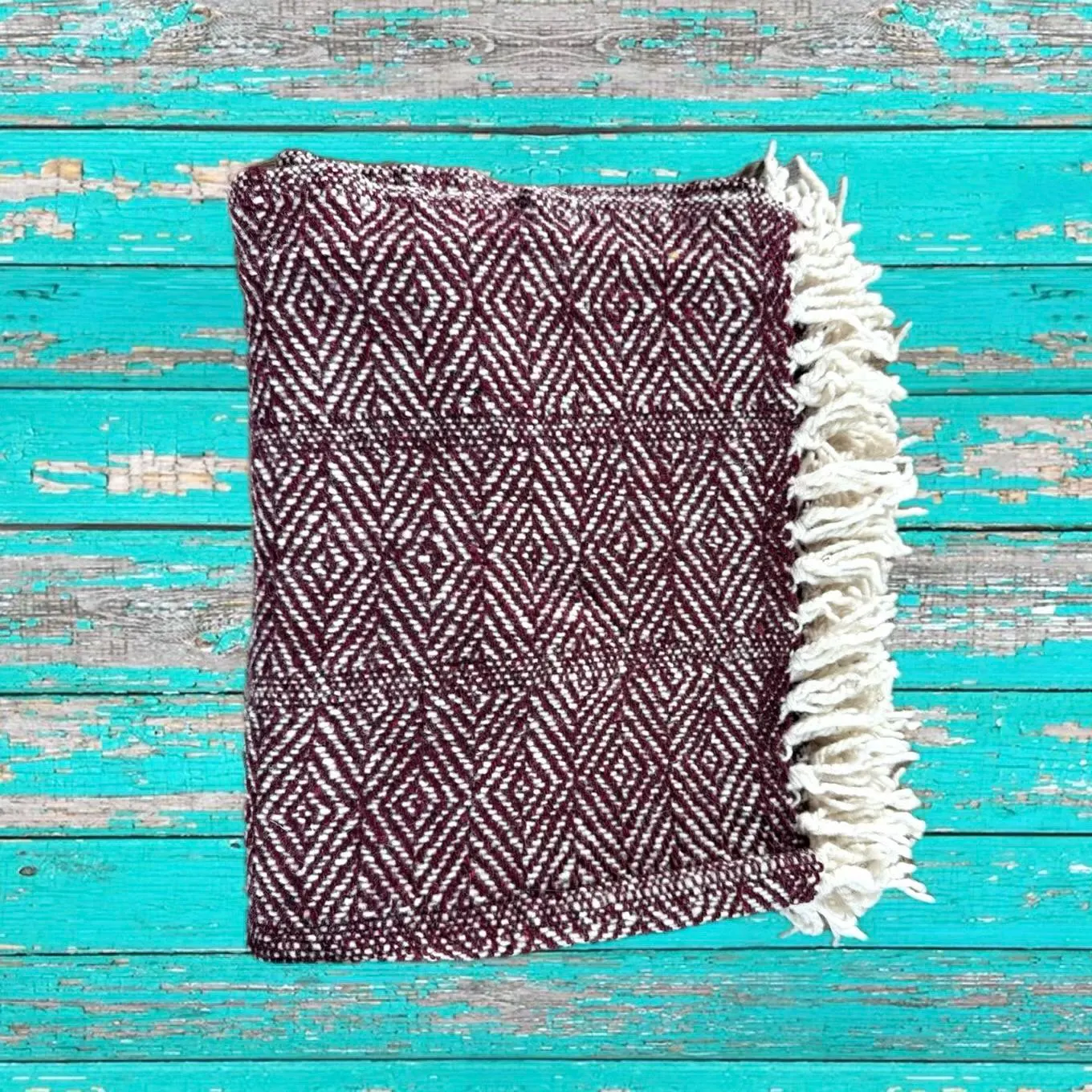 Mexican 100% Wool Bed Runner/Scarf