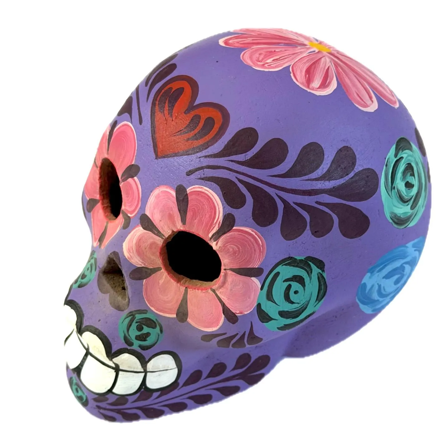 XL Ceramic Colorful Skull
