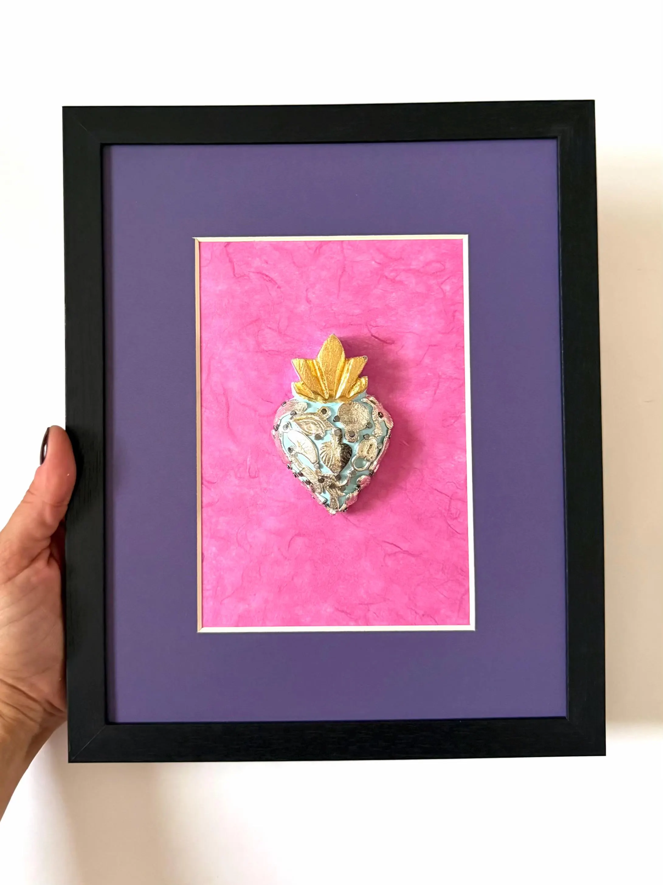 Framed Milagritos Black 9"x 11"